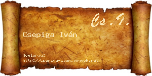 Csepiga Iván névjegykártya